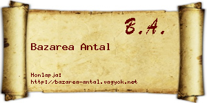 Bazarea Antal névjegykártya